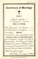 LORDEN, Jeremiah and Sarah (Supple) - Marriage Certificate - 1952
St Joseph's Church, Pepperell, Middlesex, Massachusetts, USA