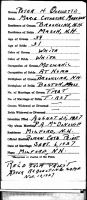 OUELLETTE, Peter & Marie MEHEGAN - Marriage Certificate
Brookline, New Hampshire, USA