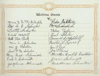 SCHULER, William Jr & Mildred - Wedding Guest Book Page 1 - Sep 1927
From Norman Schuler Collection