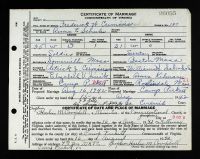 CRIMINS, Frederick and Anna Elizabeth (Schuler) Marriage Certificate
Fort Pickett, Backstonel, Nottoway, Virginia, USA 