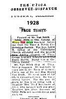 VAN BRINK, Henry - Obituary - Dec 1928
The Utica Observer Dispatch, Ucita, NY